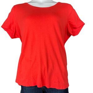 Duluth Top Womens Size 2X Red Staple Basic Minimal Utility Casual Stretchy Soft
